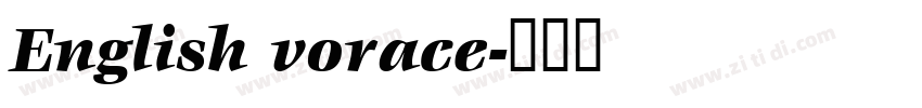 English vorace字体转换